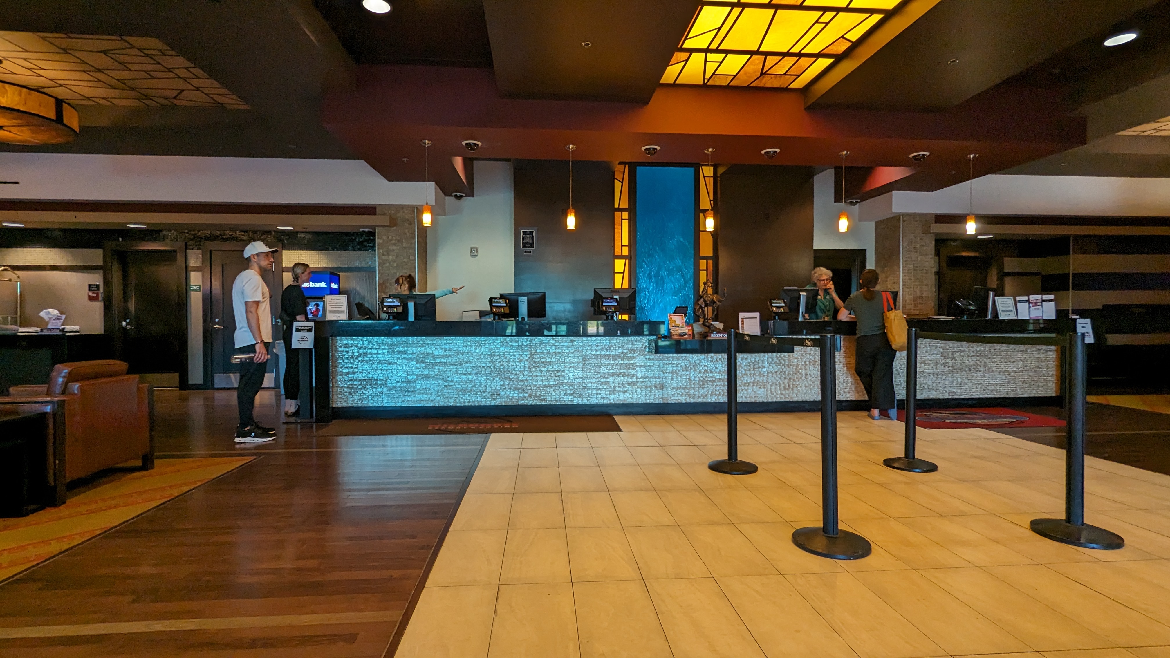 Hotel lobby front dest right inside the entrance