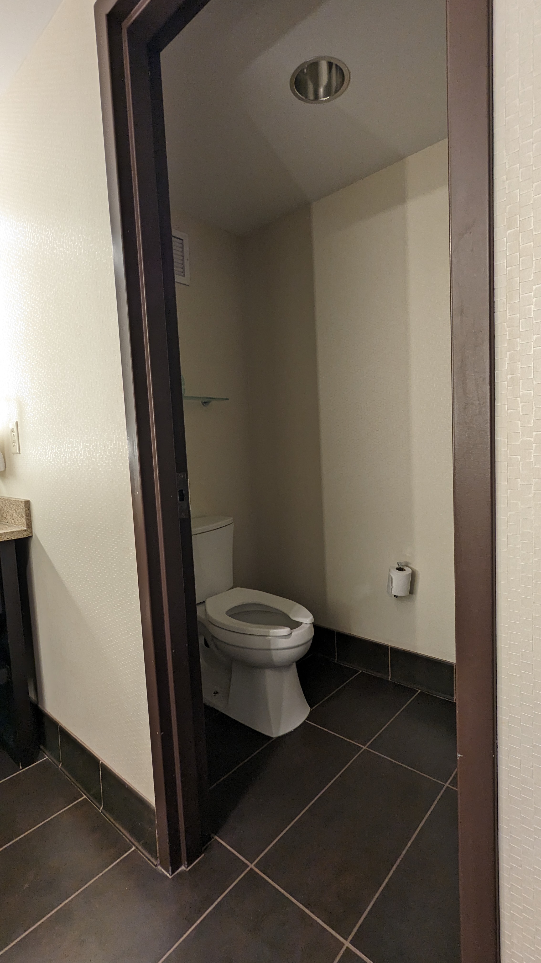 Non-ADA master suite toilet