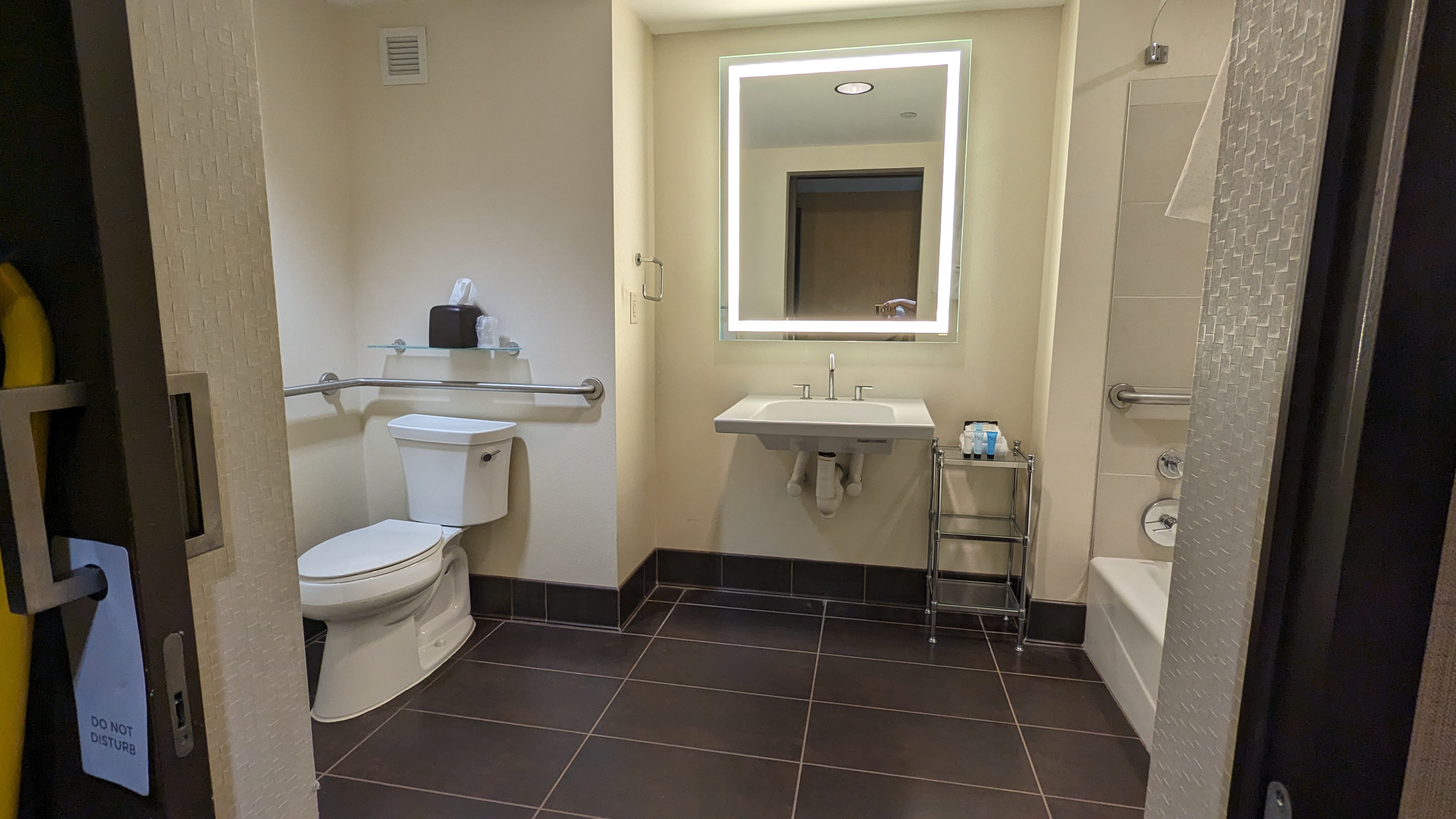 ADA room bathroom