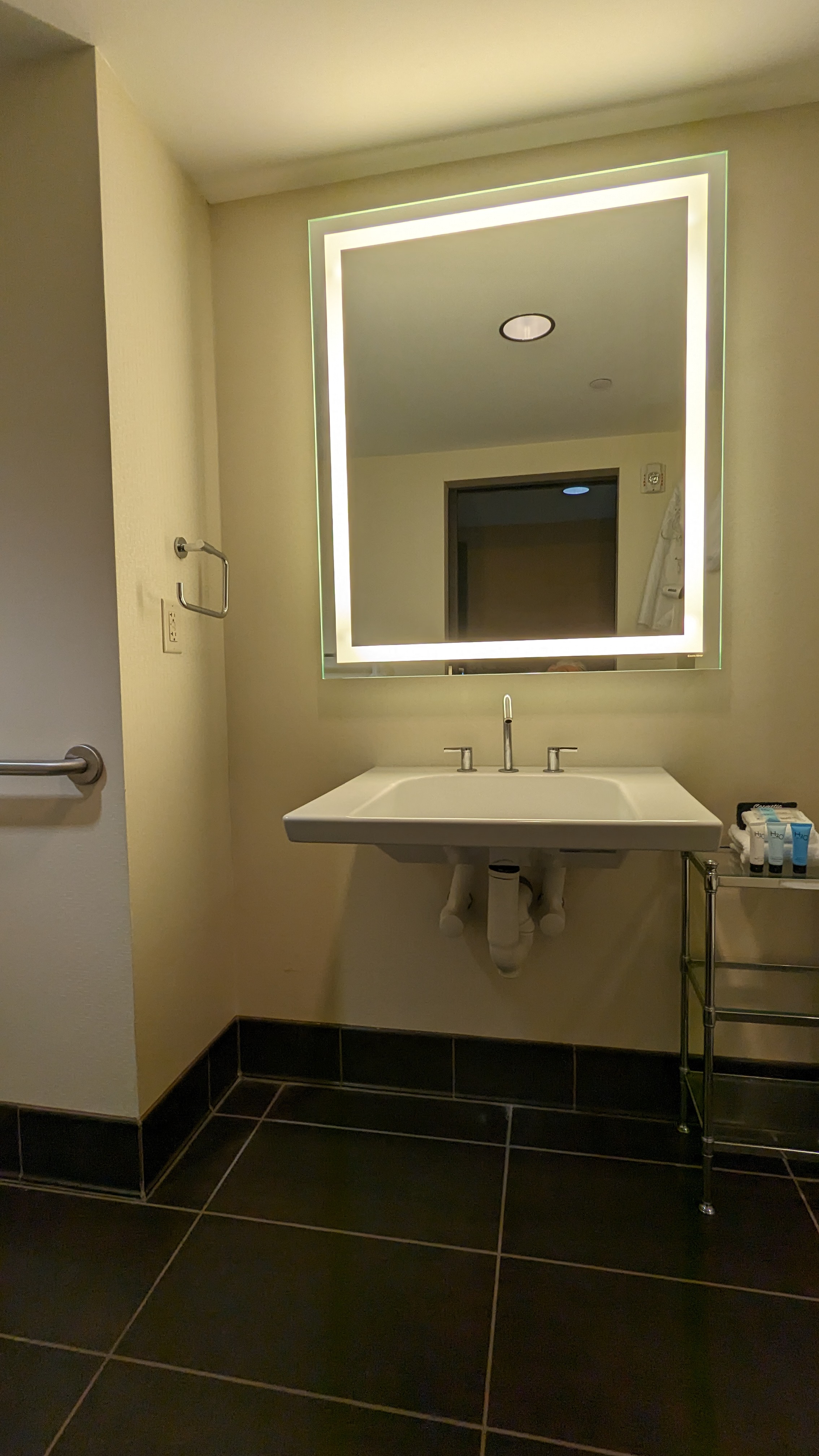 ADA room sink and mirror