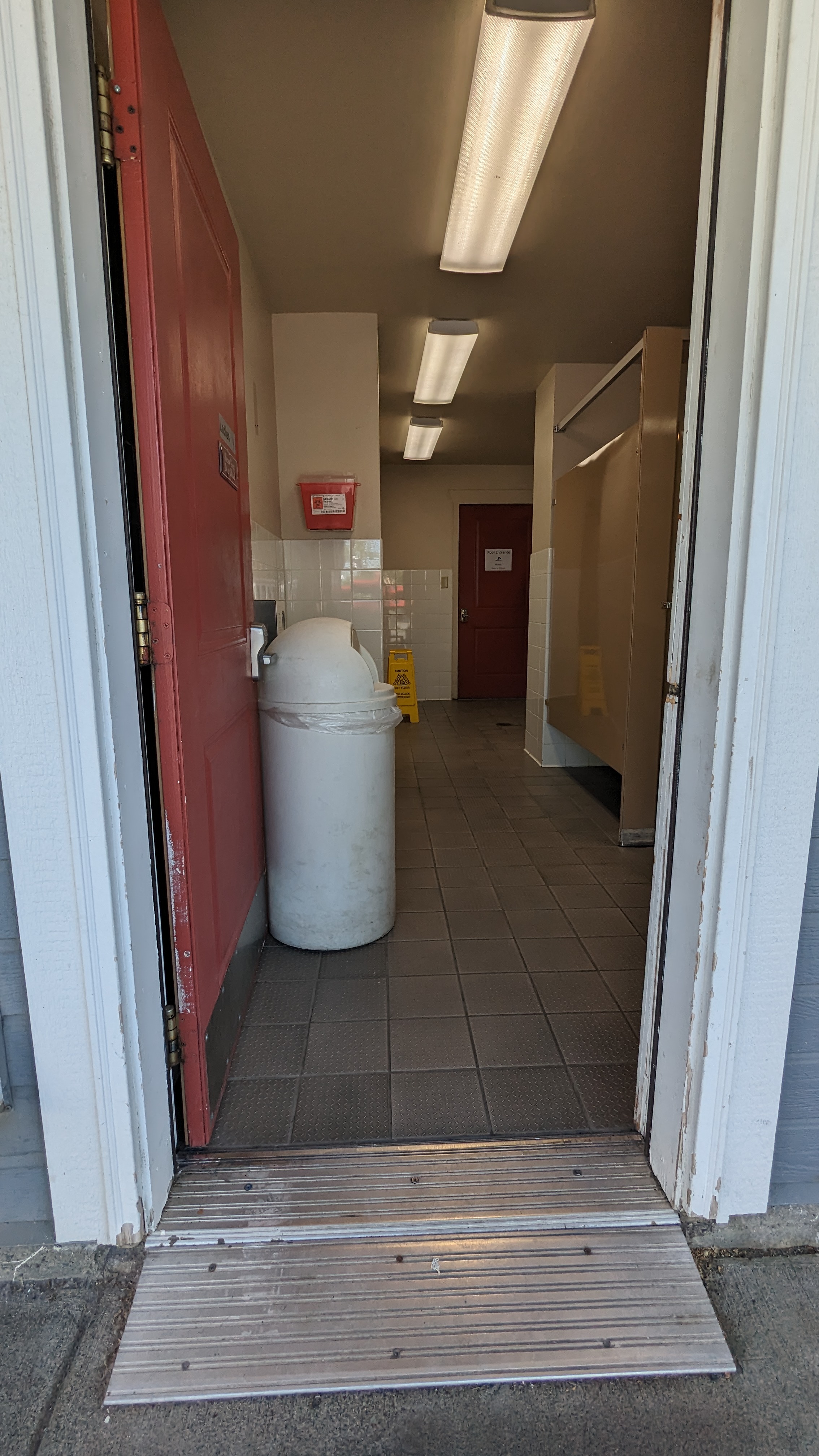 Restroom entrance