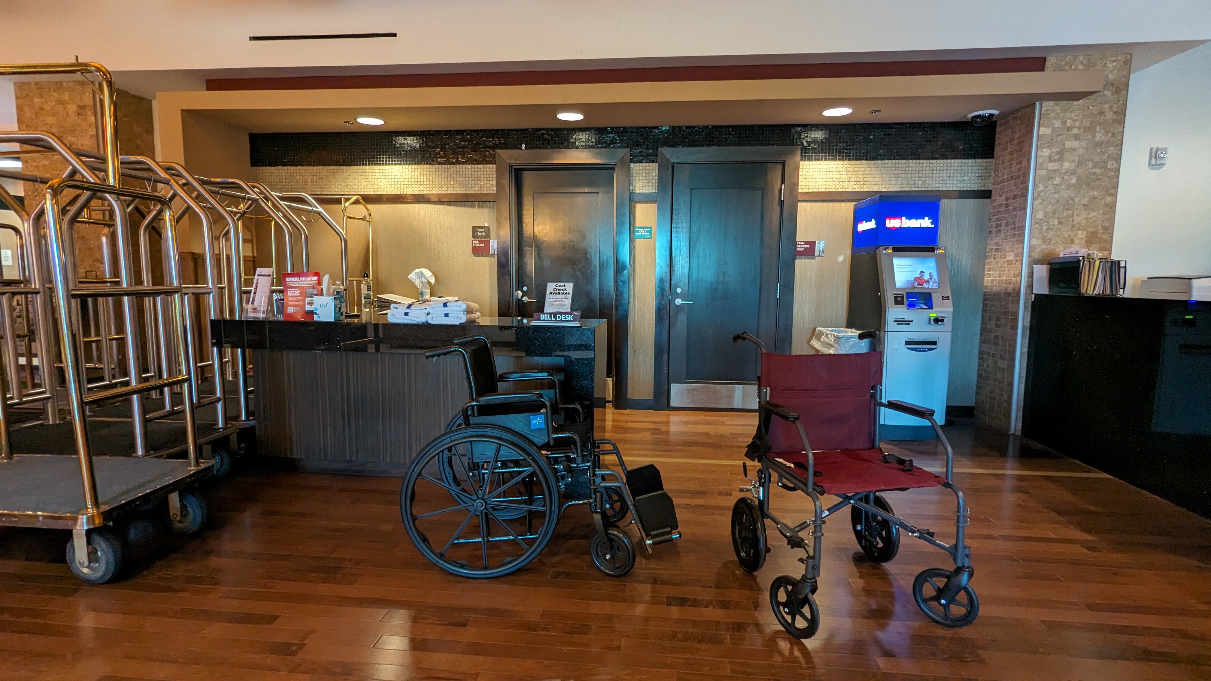 Bell desk, wheelchair rentals