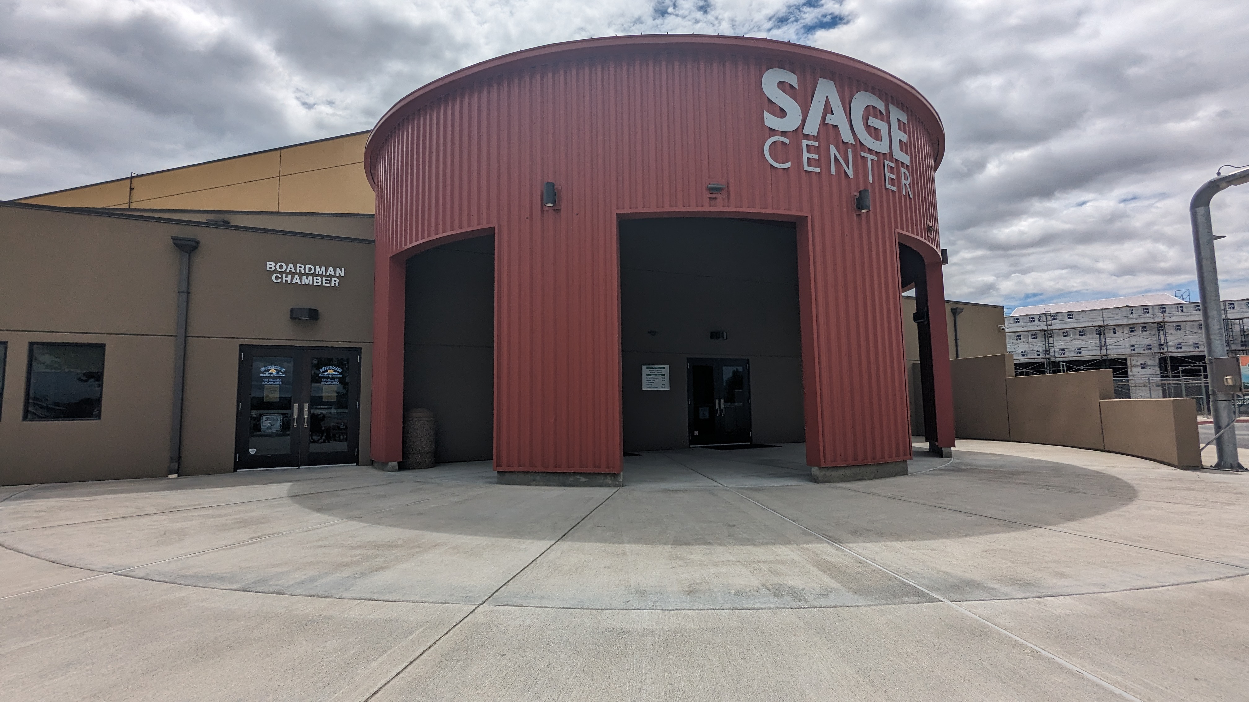 Open front of building