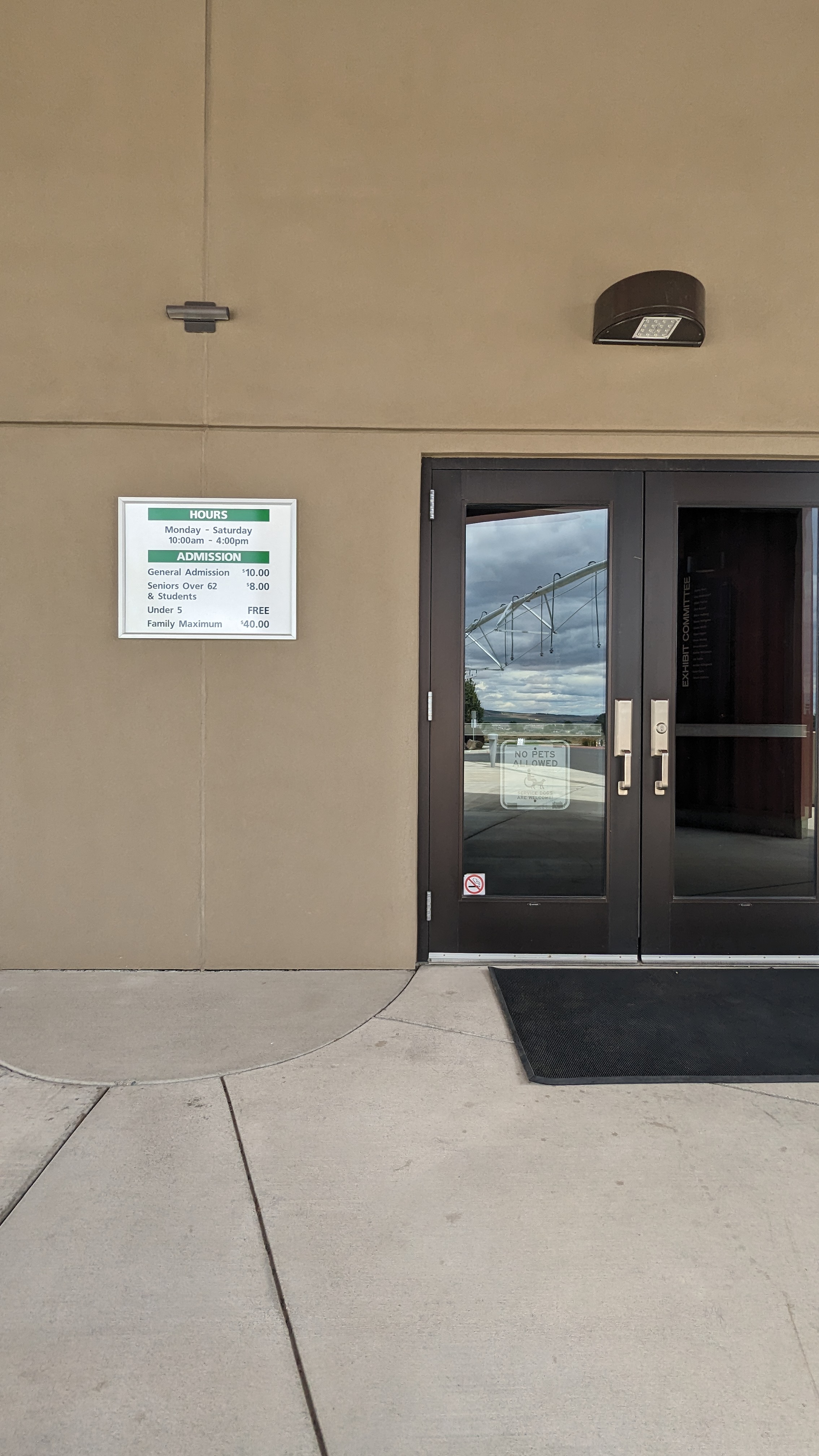 Heavy doors and large rubber mat to maneuver.