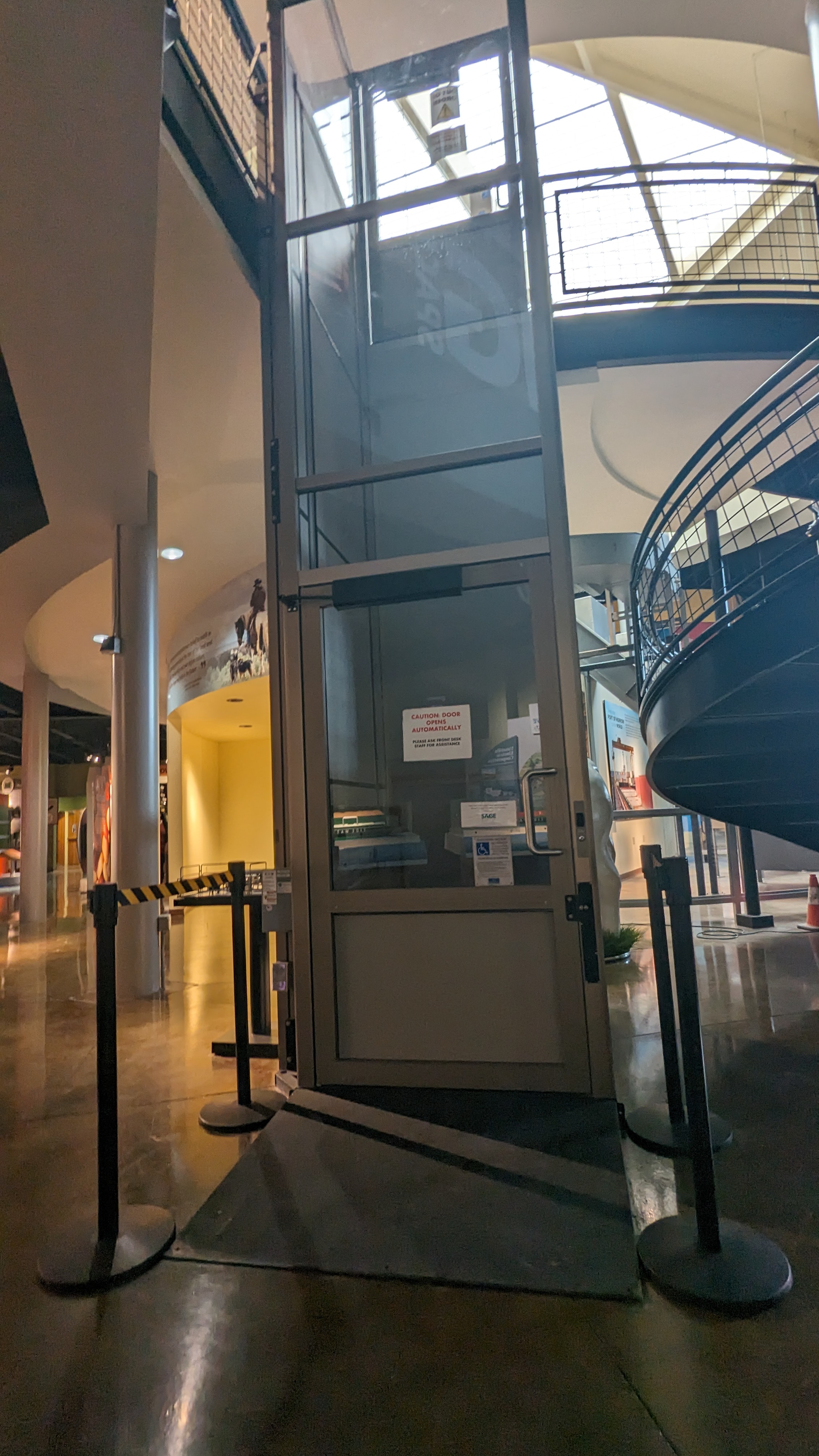 Staff operated lift